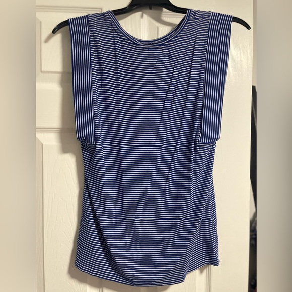 Banana Republic Blue and White Striped Tank Top - Picture 4 of 4